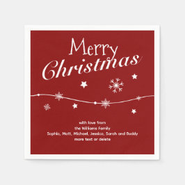 Traditionell - Dunkelrot - Weihnachten Napkins Serviette