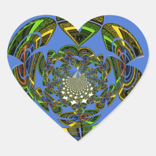 Traditionell einfach blau Herz-Aufkleber