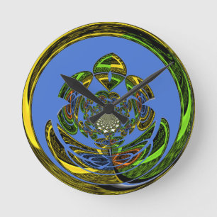 Traditionell einfach blau runde wanduhr