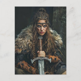 Traditionell gekleidete Viking Women Postkarte