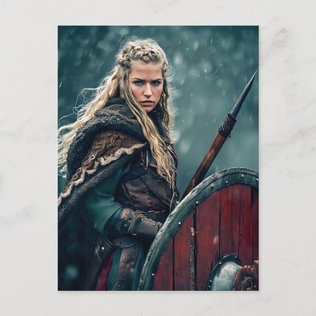 Traditionell gekleidete Viking Women Postkarte (Vorderseite)