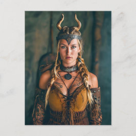 Traditionell gekleidete Viking Women Postkarte