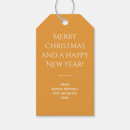 Traditionell - Goldenes Orange - Minimalistische G Geschenkanhänger