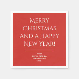 Traditionell - Hellrot - Frohe Weihnachten Napkins Serviette