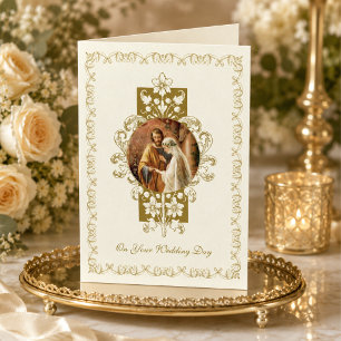 Traditionell Katholisch Vintage Hochzeit Elegant Karte