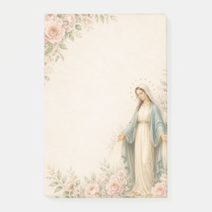 Traditionell katholische Marienstatue Unsere Liebe Post-it Klebezettel