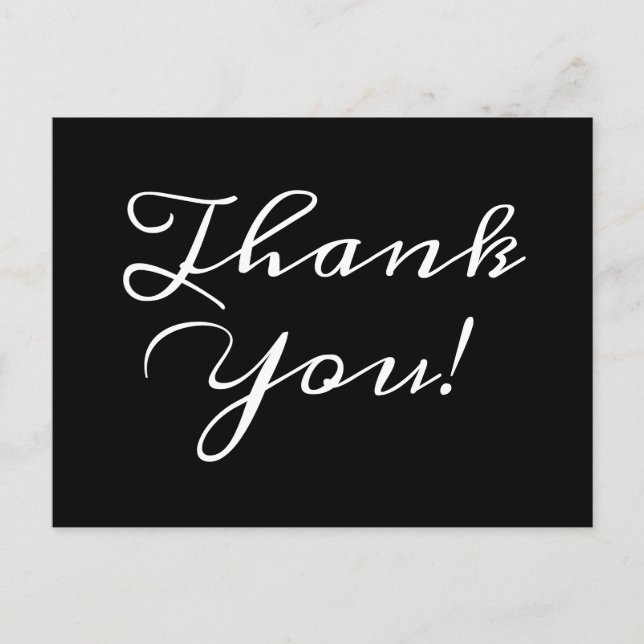 Traditionell, klassisch "Danke!" Postkarte (Vorderseite)