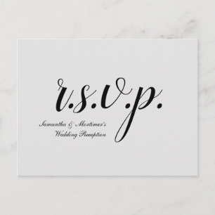 Traditionell und nostalgisch "r.s.v.p." Postkarte