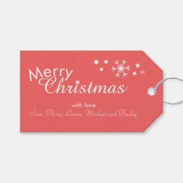 Traditionell - weiches Rot - anpassbare Geschenket Geschenkanhänger