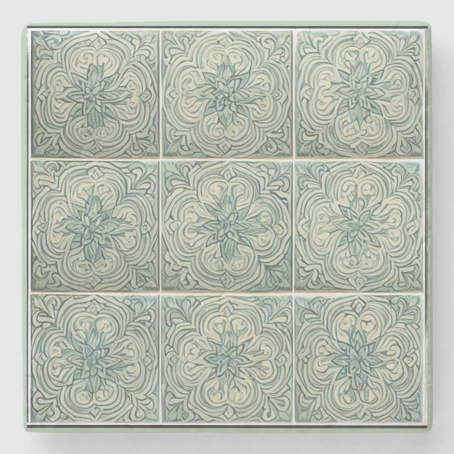 Traditionelle adalusische Keramik Art Nr. 1 Steinuntersetzer (Vorderseite)