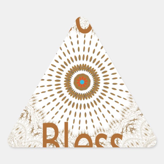 Traditionelle afrikanische Motif Design Art Print Dreieckiger Aufkleber (Vorderseite)