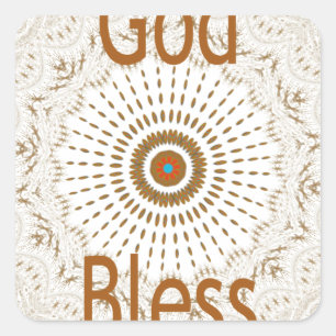 Traditionelle afrikanische Motif Design Art Print Quadratischer Aufkleber