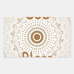 Traditionelle afrikanische Motif Design Art Print Rechteckiger Aufkleber