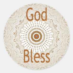 Traditionelle afrikanische Motif Design Art Print Runder Aufkleber