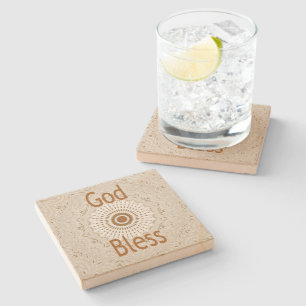 Traditionelle afrikanische Motif Design Art Print Steinuntersetzer