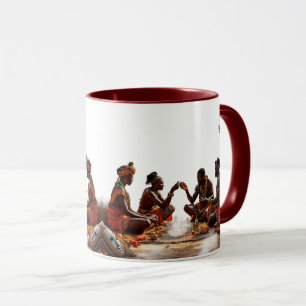 Traditionelle afrikanische Zeremonie. Tasse