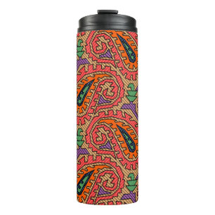 Traditionelle Allover Geometricalart, Hintergrund, Thermosbecher
