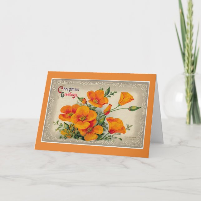 Traditionelle, altmodische Weihnachtskarte Karte (Vorderseite)