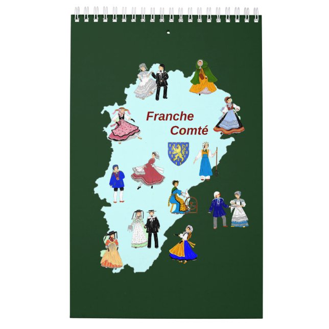 Traditionelle Anzüge der Franche-Comté Kalender (Rückseite)