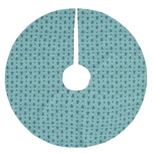 Traditionelle Aquamarine grüne Weihnachtsbäume und Polyester Weihnachtsbaumdecke