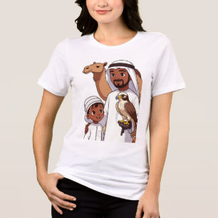 Traditionelle arabische Falkenjagd Tri-Blend Shirt