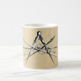 Traditionelle Architektur-zeichnenwerkzeuge Tasse