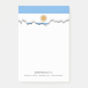 Traditionelle Argentinien-Flagge Post-it Klebezettel
