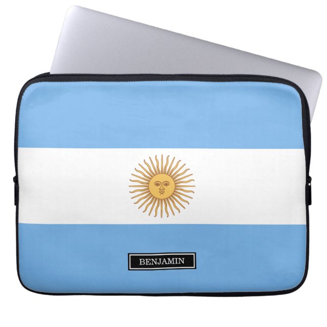 Traditionelle argentinische Flagge Laptopschutzhülle (Vorderseite)