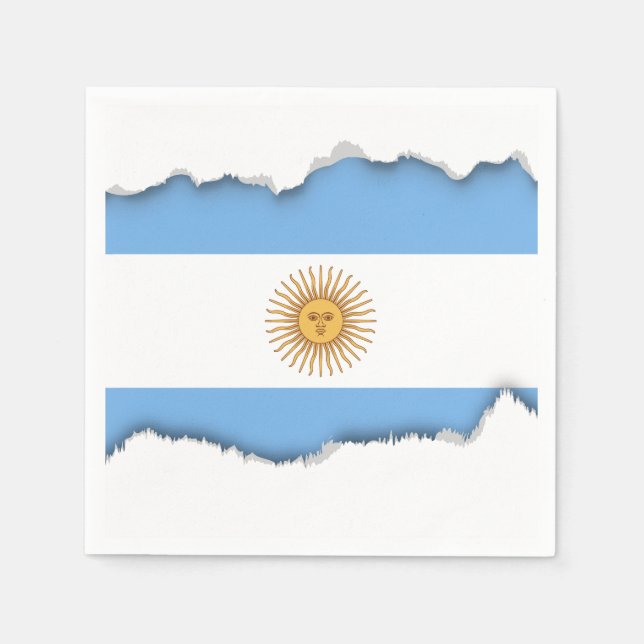 Traditionelle argentinische Flagge Serviette (Vorderseite)