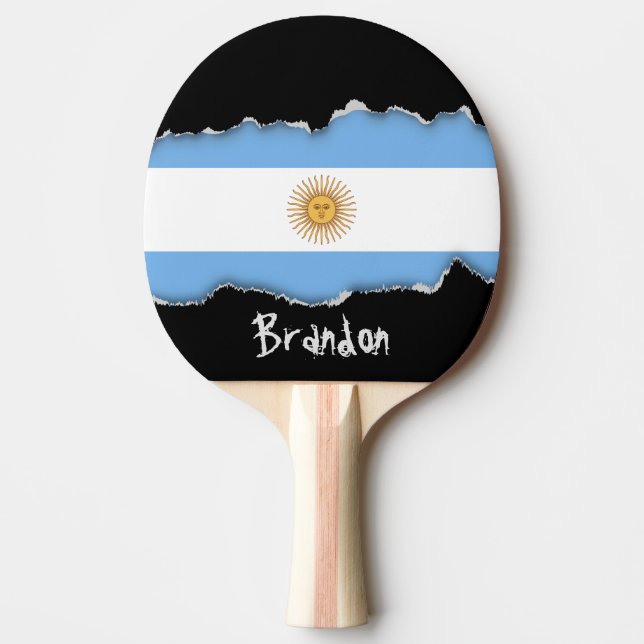 Traditionelle argentinische Flagge Tischtennis Schläger (Vorderseite)