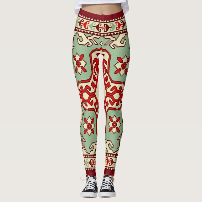 Traditionelle armenische Kunst Leggings (Vorderseite)