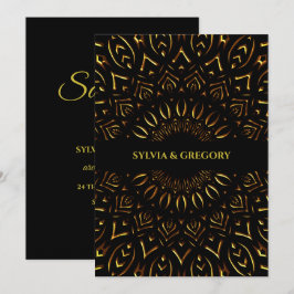 Traditionelle Art-Déco-Hochzeit Save The Date