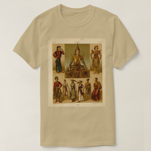 Traditionelle asiatische Mode-Accessoires und Life T-Shirt (Design vorne)