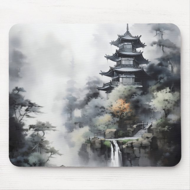 Traditionelle asiatische Tinte Mousepad (Vorne)