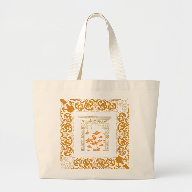 Traditionelle Batik Jumbo Stoffbeutel (Vorne)