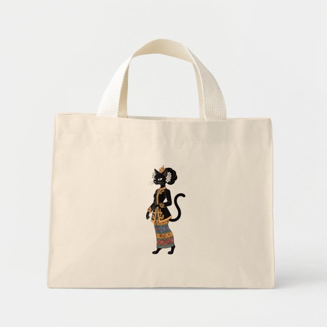 Traditionelle Batik Kebaya Katze Kunst Tasche  (Vorne)