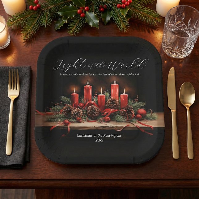 Traditionelle Bibel Verse Weihnachtsfeiertag Pappteller (Von Creator hochgeladen)