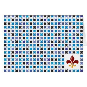 Traditionelle blaue Mitteilungskarten