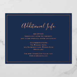 Traditionelle Blue Wedding Foil Enclosure Card für Folie Einladungspostkarte