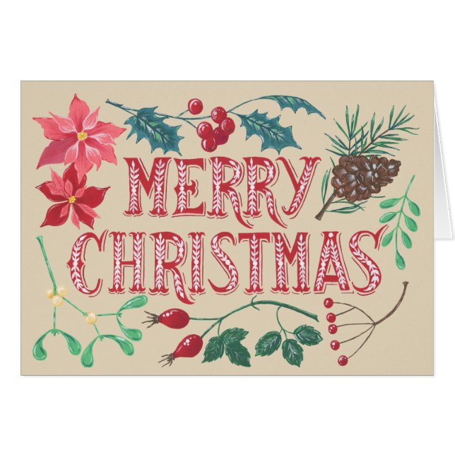 Traditionelle botanische Weihnachten (Vorderseite (Horizontal))