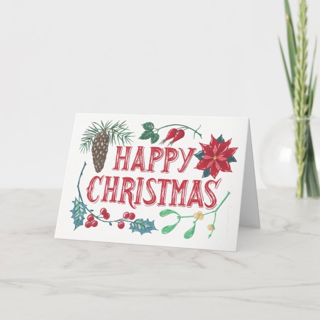 Traditionelle botanische Weihnachten (Vorderseite)