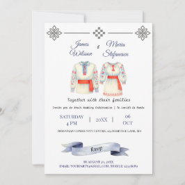 Traditionelle Brauchtumskostüme aus Rustikal Einladung