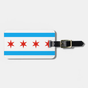 Traditionelle Chicago-Flagge Gepäckanhänger