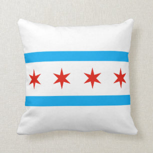 Traditionelle Chicago-Flagge Kissen