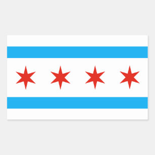 Traditionelle Chicago-Flagge Rechteckiger Aufkleber