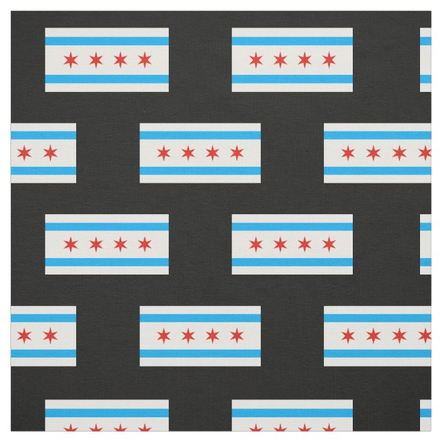 Traditionelle Chicago-Flagge Stoff (Muster)