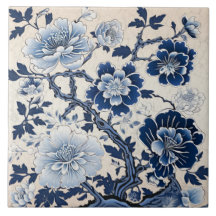 Traditionelle China Blue Ink Blume Kunst