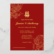 Traditionelle chinesische Hochzeit mit Drache und 