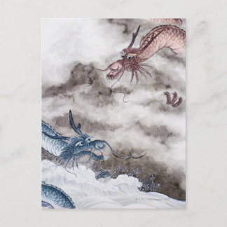 Traditionelle chinesische Malerei, Jahr des Drache Postkarte