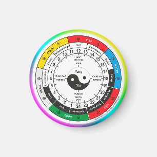 Traditionelle Chinesische Medizin Body Clock Squar Magnet